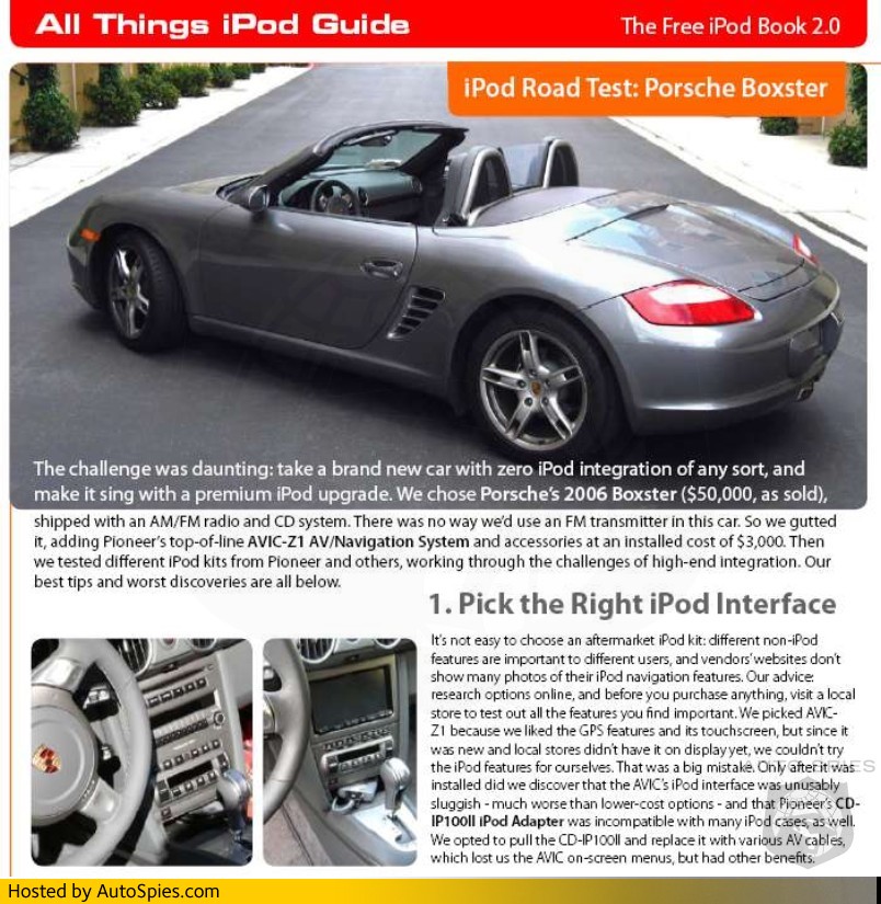 The Porsche Boxster iPod Road Test: We tear apart a $50000 2006 Porsche 