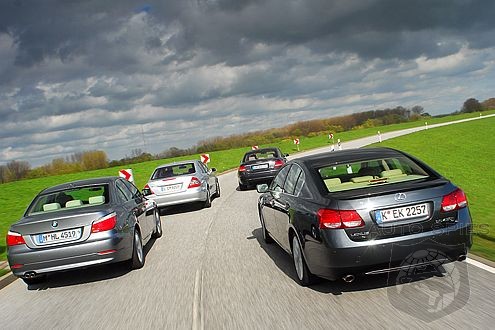 AutoBild: Audi A6 3.0 TDI vs BMW 530d vs Lexus GS450h vs Mercedes E320 CDI