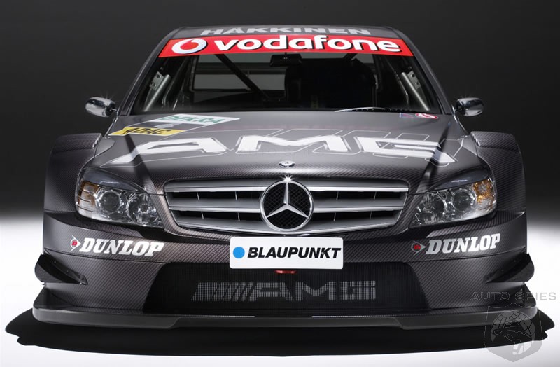 The 2007 AMG-Mercedes DTM C-Class has a 4.0 liter V8 engine that produces 