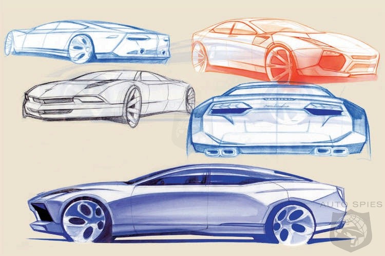 Lamborghini Four Door Coupe Concept Sketches Emerge On The