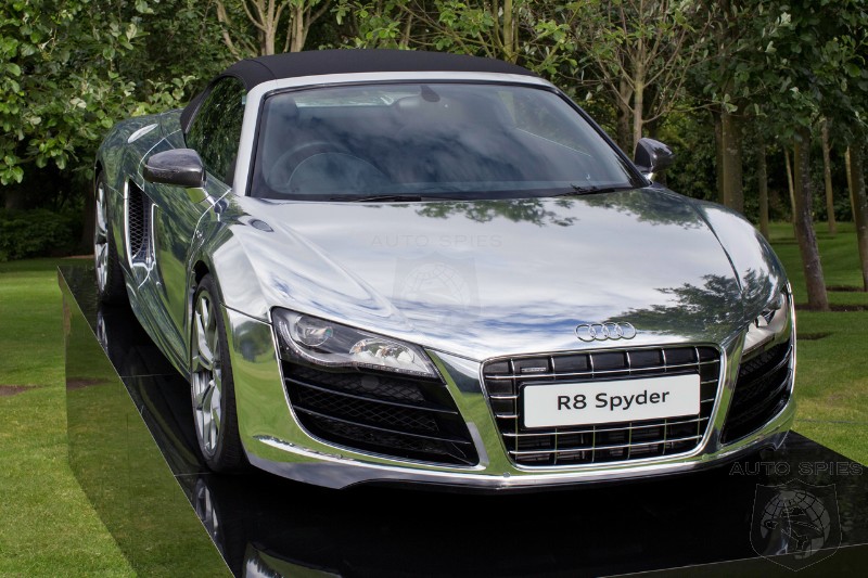 Chromed Audi R8 Spyder sold for 400000 Most Viewed Photos on AutoSpiescom