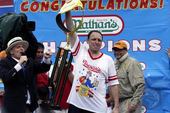 On This 4th Of July As We Celebrate Our Exceptionalism We Ask the KEY Question. WHAT Would Joey Chestnut Drive?