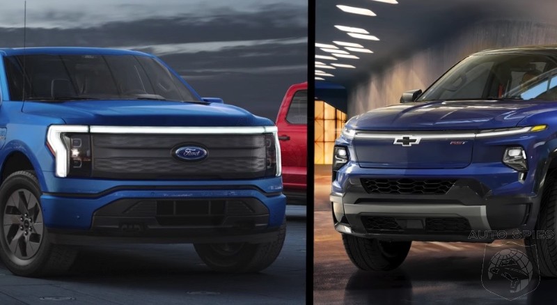 VIDEO TRUCK WARS! Ford Lightning Vs. Chevy Silverado EV Get In The Ring Together. Who's The CHAMP And Who's The CHUMP?
