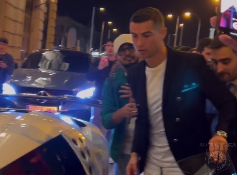 EXCUSE ME, Do You Have Any GREY POUPON? Christiano Ronaldo MOBBED As He Takes Date To Dinner In $10m Bugatti.