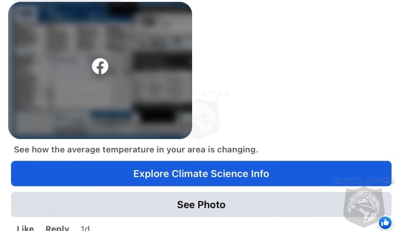 WTF Is WRONG With Facebook? NOW, You Can't Even Post A Vehicles Window Sticker Without A CLIMATE WARNING Cover On It?
