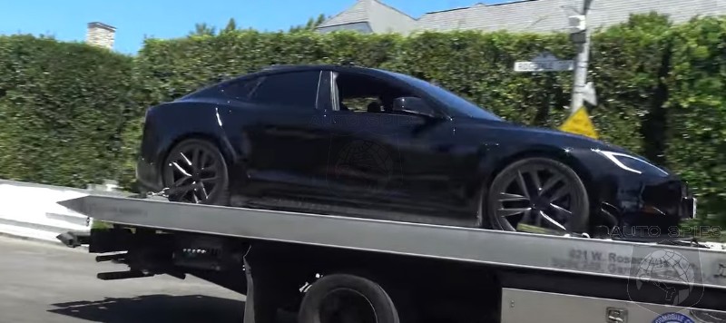 WATCH: Ben Affleck's Tesla Towed Away From His Home