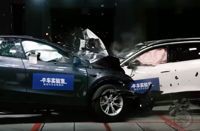 WATCH: VW ID.6 CROZZ Vs Tesla Model Y In A Wild Head On Crash Test