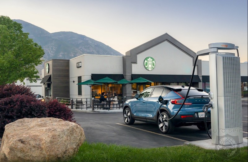 Volvo Begins Installing Fast Chargers At Local Starbucks Stores