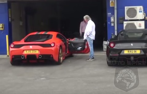 SPIED + VIDEO: James May And Richard Hammond Go On A Grand Tour With May's Ferrari 458 Speciale