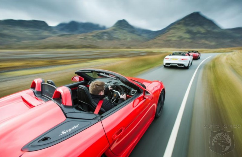 DRIVEN: What Happens When You Take The Jaguar F-Type R, Mazda MX-5 Miata And Porsche Boxster Spyder And Drive Them Together?