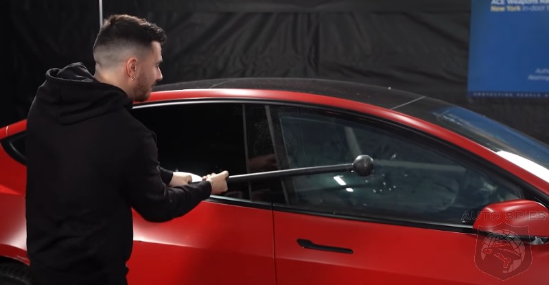 VIDEO: TESTED! What Can This Tesla's Bulletproof Glass Actually Stop? A Rock? A Glock?