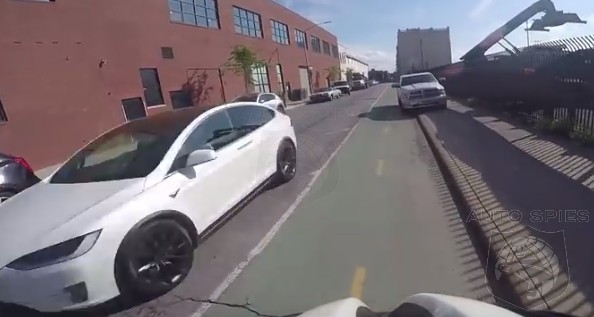 NSFW! Caught On Camera: How NOT To Drive A Tesla Model X In Brooklyn