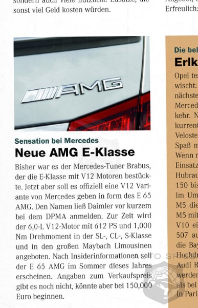 Mercedes-Benz E65 AMG - It's Coming!
