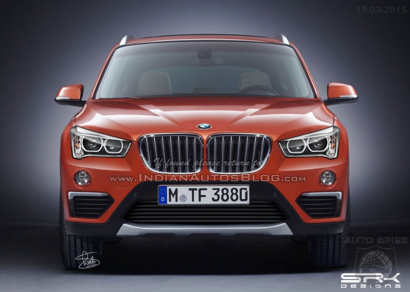 2016 BMW X1 front rendered based on spyshots and leaks