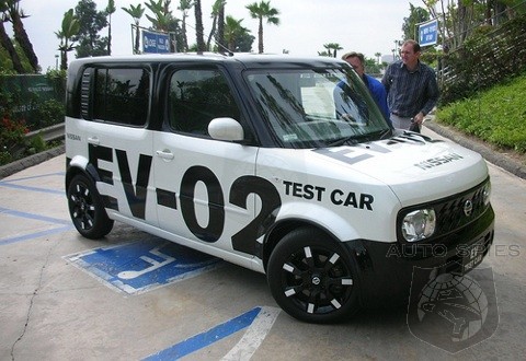 Test driving Nissan's electric-powered Cube prototype
